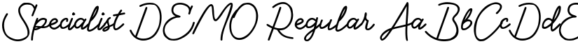 Specialist DEMO Regular font