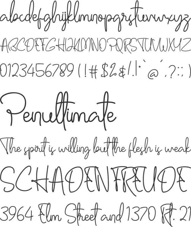 Ballerin font preview