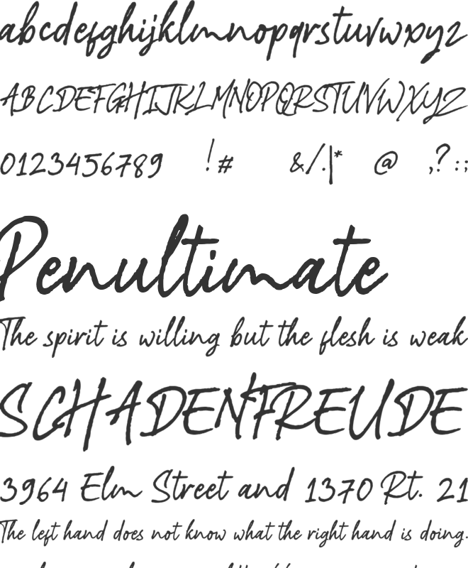 Hey Milenia Demo font preview