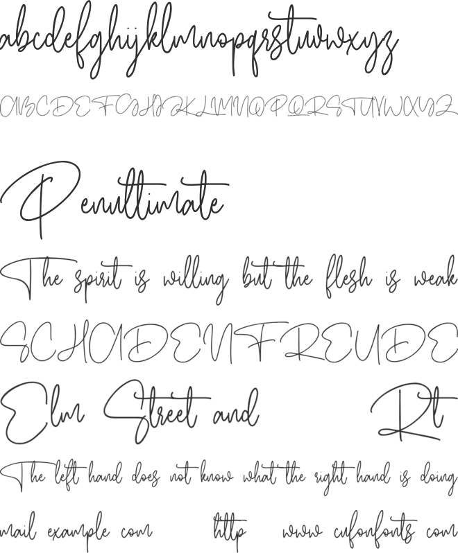 Qurtsign FREE font preview