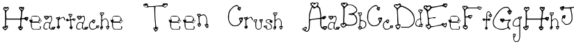 Heartache Teen Crush font download