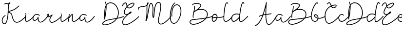 Kiarina DEMO Bold font