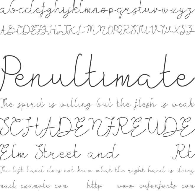 Kiarina DEMO font preview