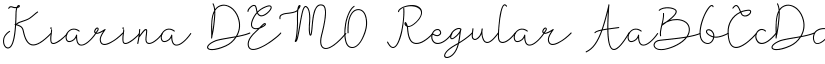 Kiarina DEMO Regular font