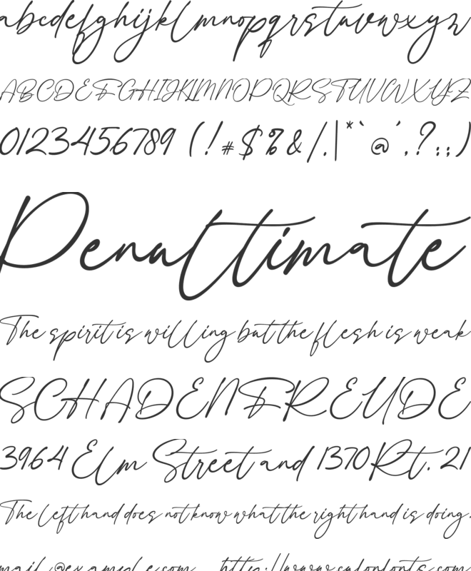 Cathyperry font preview