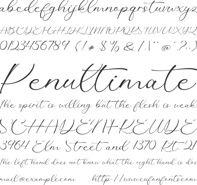 Keighley Castle Handwritten font preview
