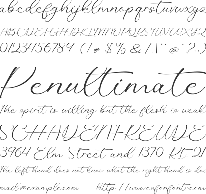 Keighley Castle Handwritten font preview