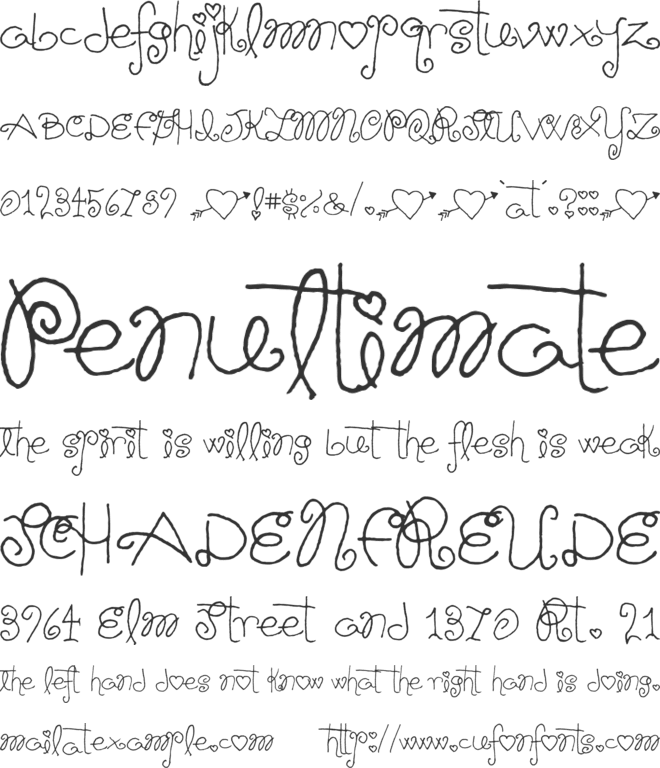 Schnookums font preview