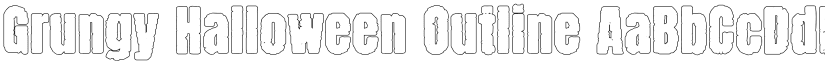 Grungy Halloween Outline font