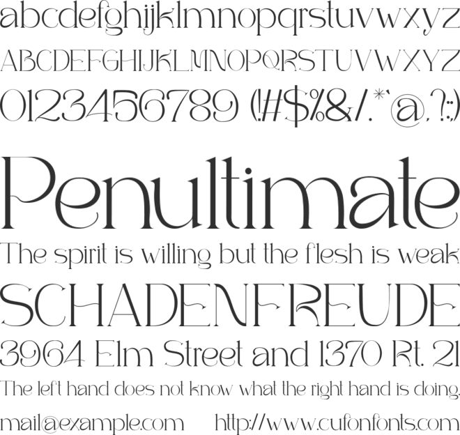 Hegiena font preview
