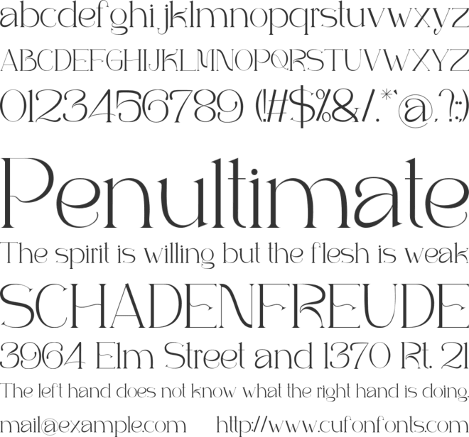 Hegiena font preview