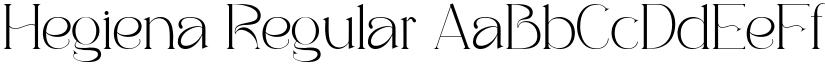 Hegiena Regular font
