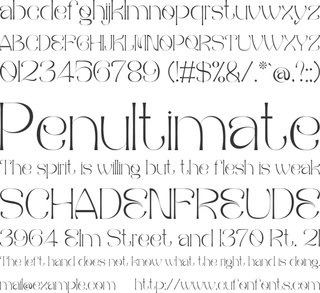 Balliniy font preview