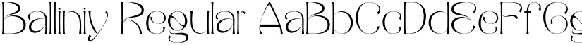 Balliniy Regular font