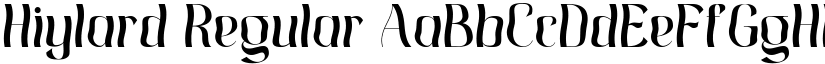 Hiylard Regular font