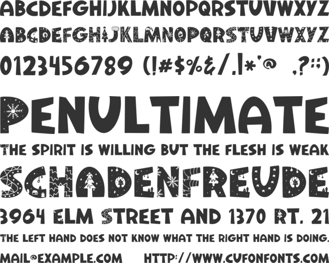 Welcome Christmas font preview