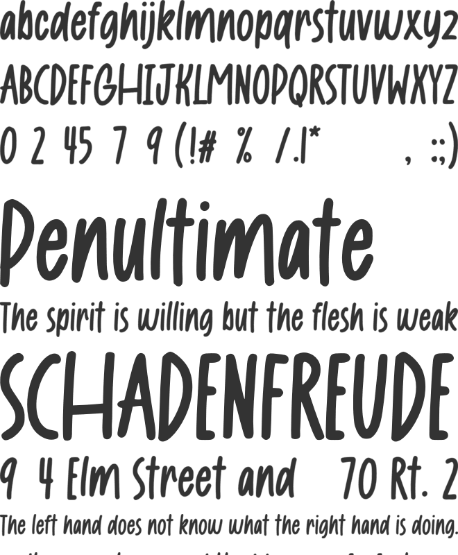 Handy Pen font preview