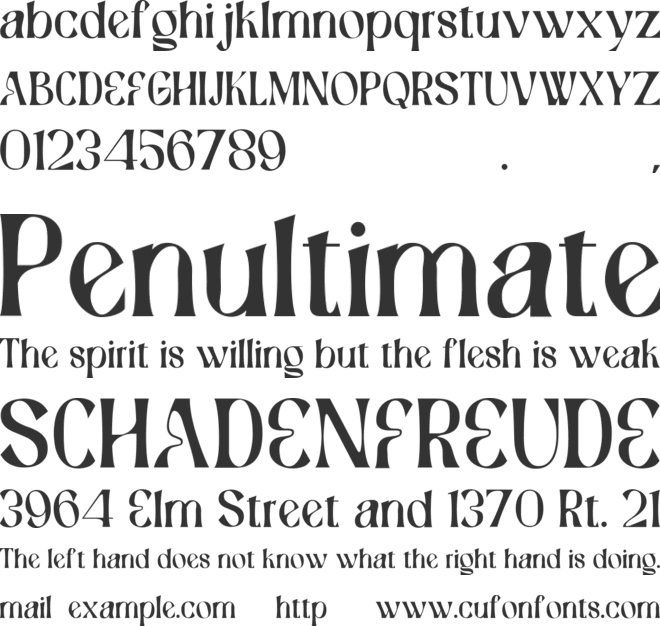 Bernat Burnoe font preview
