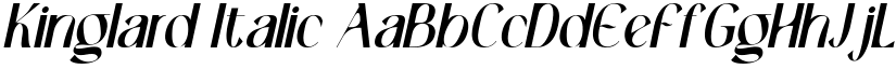 Kinglard Italic font