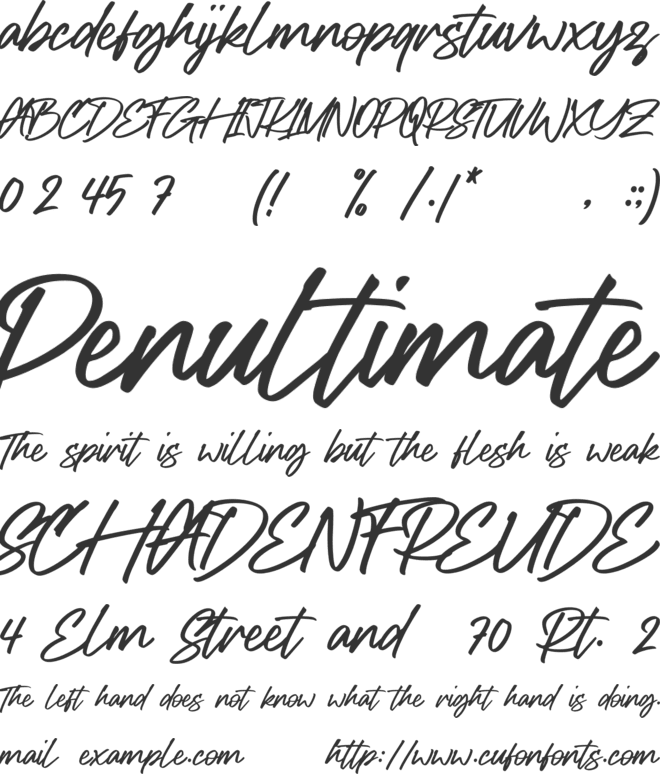 Rettrama font preview