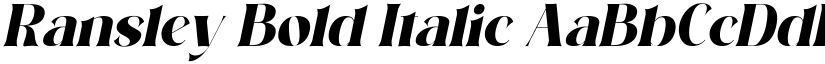 Ransley Bold Italic font