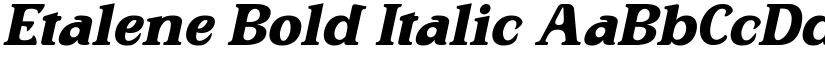 Etalene Bold Italic font