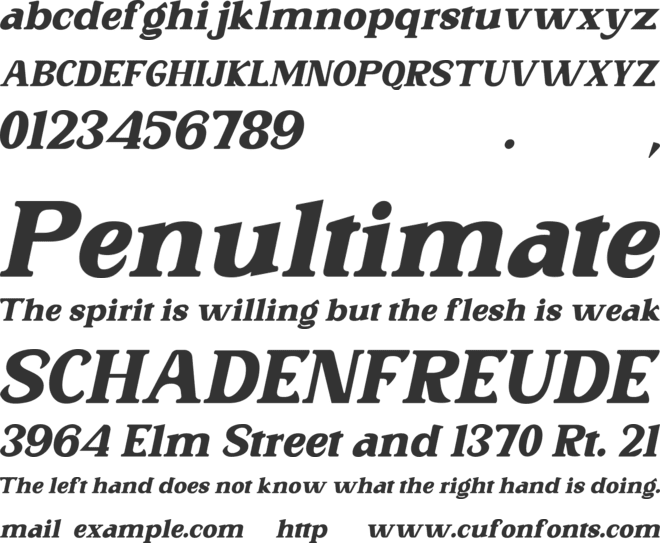 Etalene font preview
