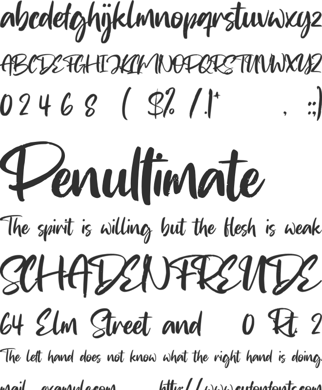 Enchatty font preview