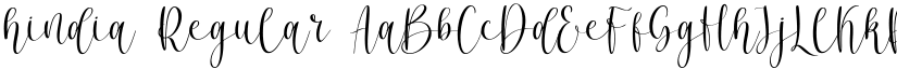 hindia Regular font