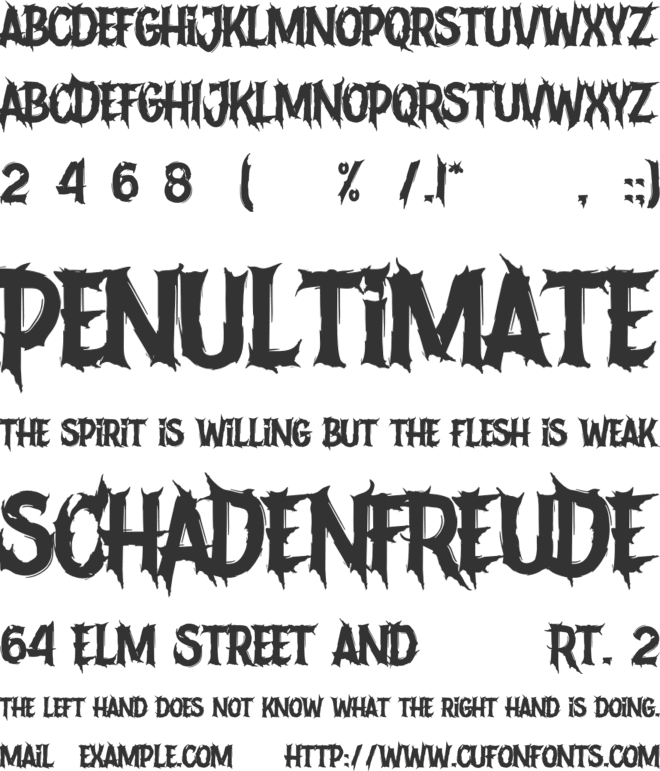 Devils Crew font preview