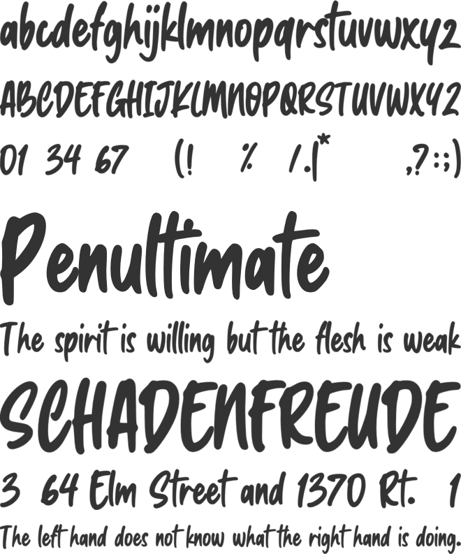 Morning Holiday font preview