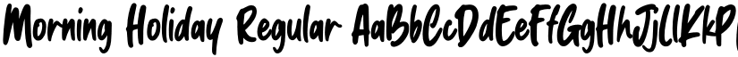 Morning Holiday Regular font