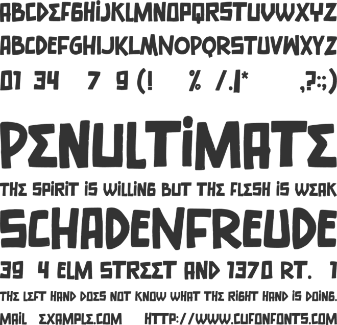 Worthless font preview