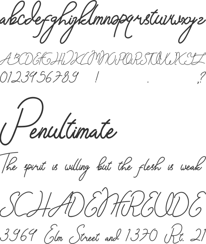SanttyVelvethiaDemo font preview