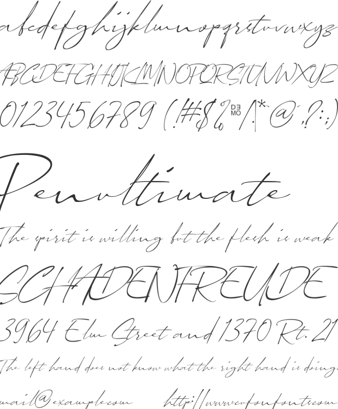 Irnafia_demo font preview
