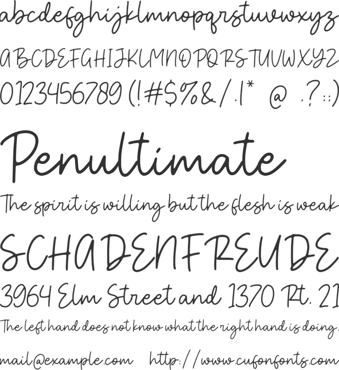 great banana script font preview