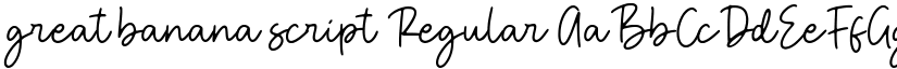 great banana script Regular font