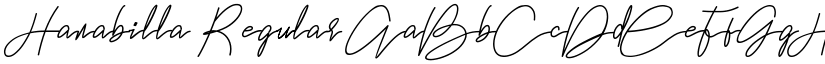 Hanabilla Regular font