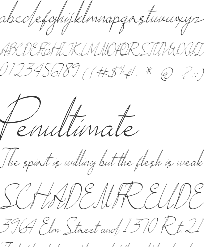 Rexland font preview