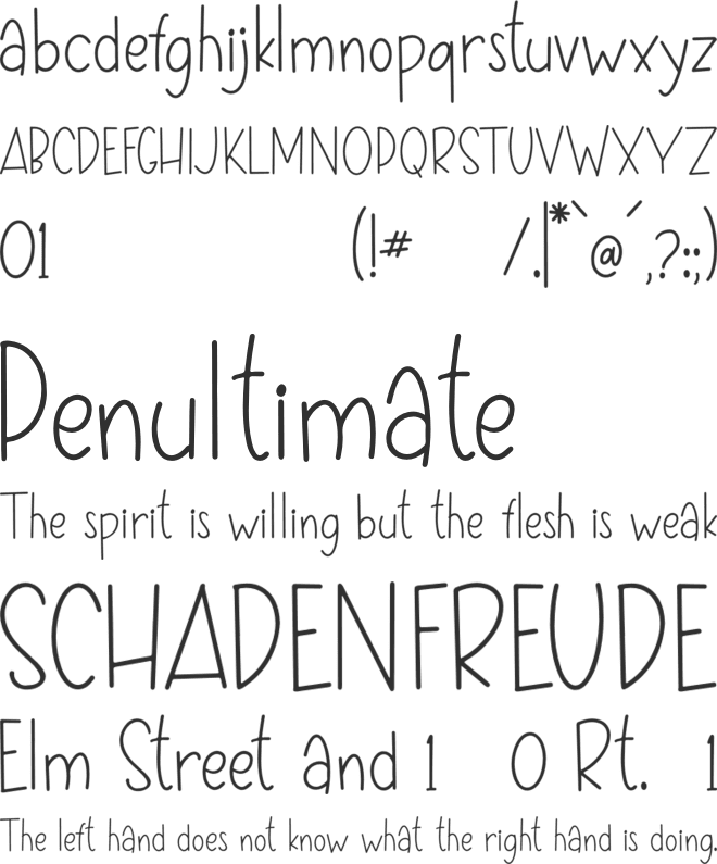 Cwacker Away - Personal Use font preview