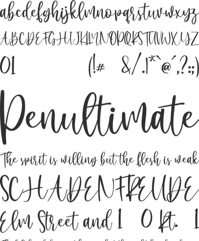 Agirly - Persnal Use font preview
