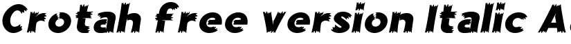 Crotah free version Italic font