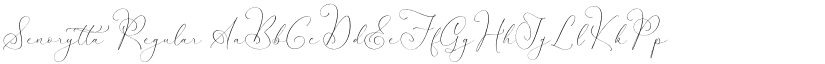 Senorytta Regular font