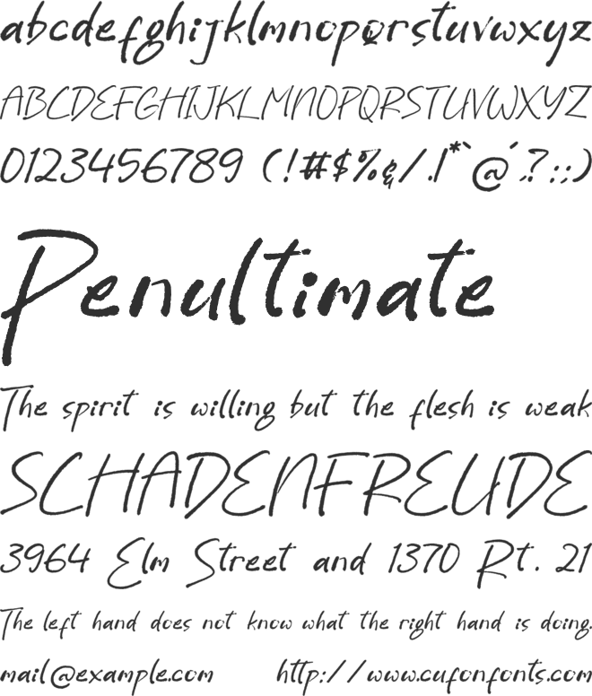 Suffering Pandemic font preview
