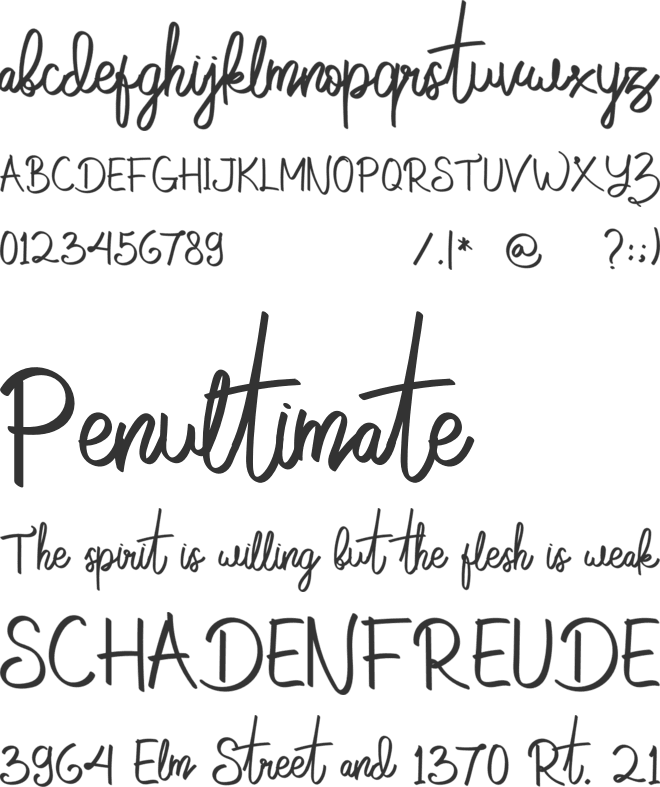 Cobain Aja Demo font preview