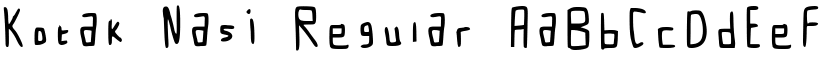Kotak Nasi Regular font