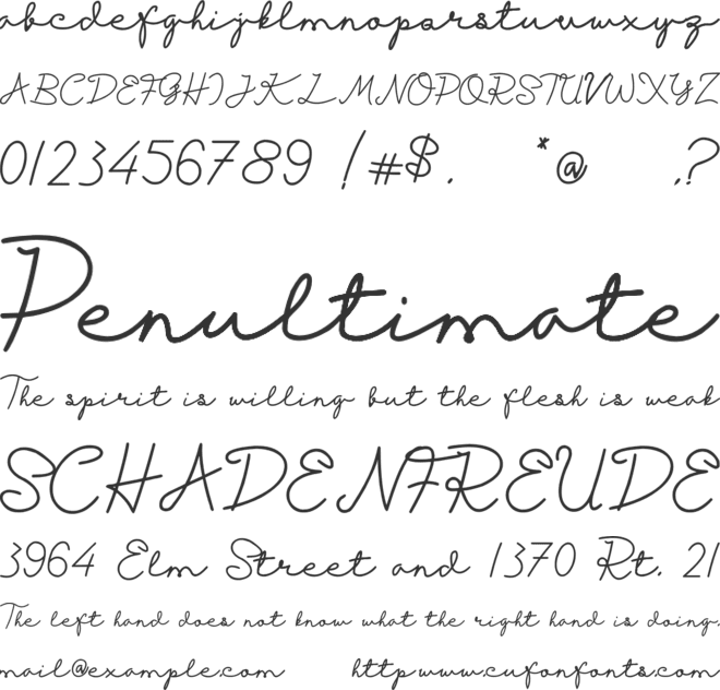 Kasih Bunda font preview