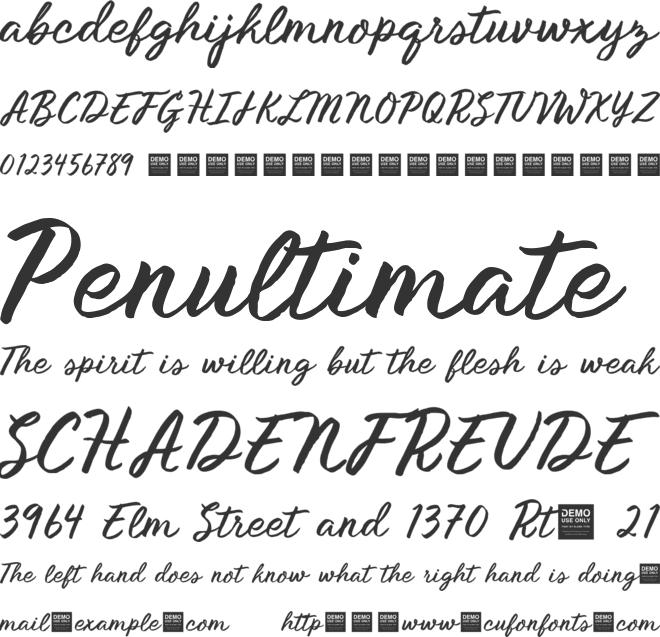 Mount Royal - Demo font preview