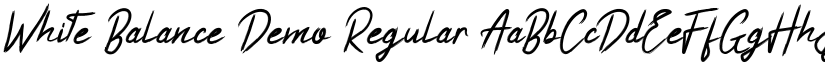 White Balance Demo Regular font