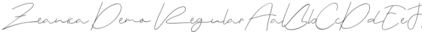 Zeanica Demo Regular font